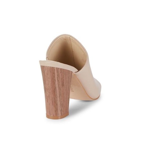 Saks Fifth Avenue Melina Block Heel Mule in Nude 9 - Picture 4 of 14